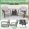 Costway 4 PCS Patio Metal Chairs Outdoor Dining Seat Heavy Duty with Cushions Garden Gray
